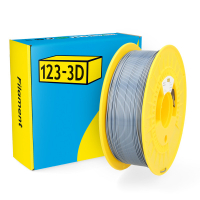 123inkt 123-3D filament PLA satiné 1,75 mm 1 kg - gris  DHM00074