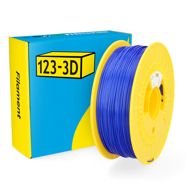 123inkt 123-3D filament PLA satiné 1,75 mm 1 kg (série Jupiter) - bleu  DHM00070 - 1