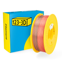 123inkt 123-3D filament PLA satiné arc-en-ciel 1,75 mm 1 kg - rouge-gris  DHM00118