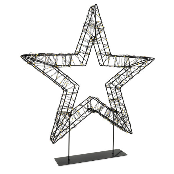 123LE étoile de Noël sur pied 56 cm extra blanc chaud & blanc chaud 1200 lampes LED - noir LDR07327 - 4