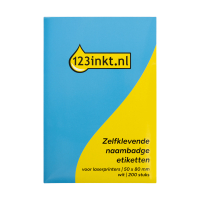 123inkt 123encre étiquettes badges adhésifs pour imprimantes laser 50 x 80 mm (200 pièces) - blanc L4785-20C 302325