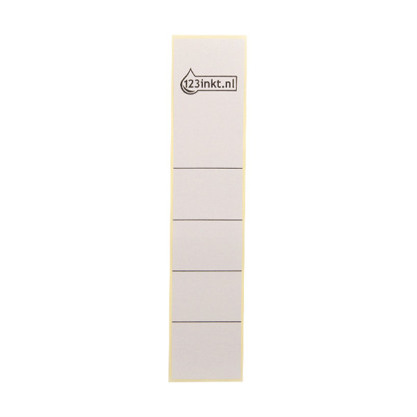 123inkt 123encre étiquettes de dos autocollantes étroites 39 x 191 (10 pièces) - gris 16430085C 301659 - 1