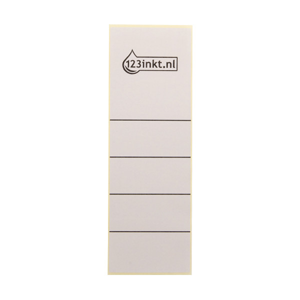 123inkt 123encre étiquettes de dos autocollantes larges 61 x 191 mm (10 pièces) - gris 16420085C 301656 - 1