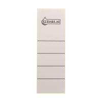 123encre étiquettes de dos autocollantes larges 61 x 191 mm (10 pièces) - gris