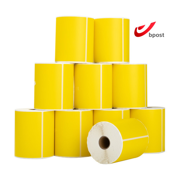 123encre étiquettes d'expédition Bpost 102 x 152 mm (10 pièces) - jaune 653329 - 1