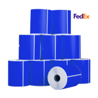 123encre étiquettes d'expédition FedEx 102 x 152 mm (10 pièces) - bleu 653271