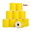 123encre étiquettes d'expédition FedEx 102 x 152 mm (10 pièces) - jaune 653269 - 1