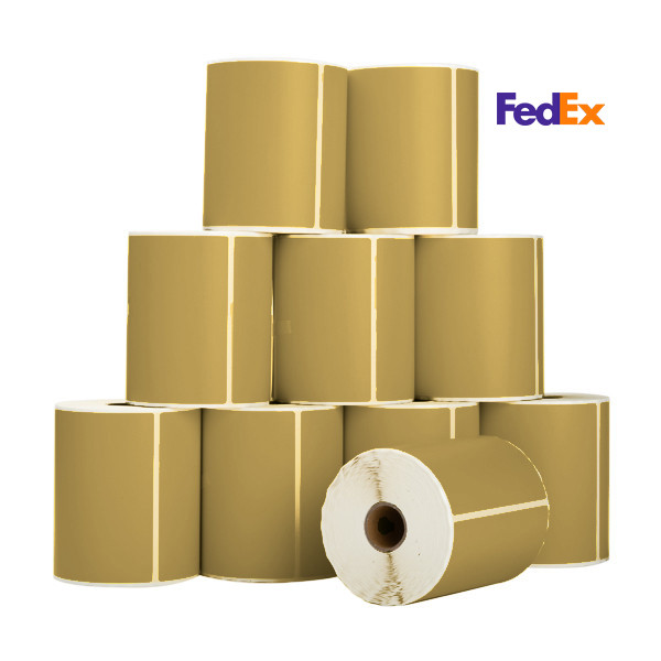 123encre étiquettes d'expédition FedEx 102 x 152 mm (10 pièces) - or 653272 - 1