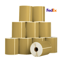 123encre étiquettes d'expédition FedEx 102 x 152 mm (10 pièces) - or 653272