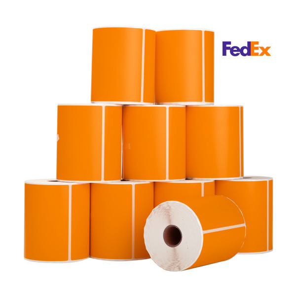 123encre étiquettes d'expédition FedEx 102 x 152 mm (10 pièces) - orange 653268 - 1