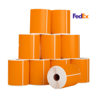 123encre étiquettes d'expédition FedEx 102 x 152 mm (10 pièces) - orange 653268