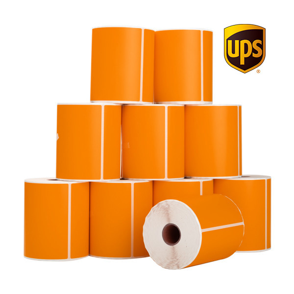 123encre étiquettes d'expédition UPS 102 x 152 mm (10 pièces) - orange 653148 - 1