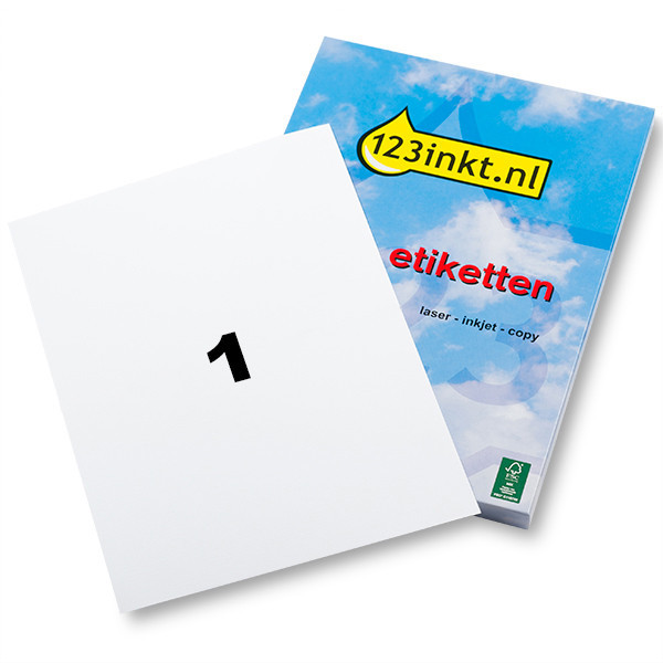 123inkt 123encre étiquettes universelles A4 210 x 297 mm (25 étiquettes) FSC® Mix Credit - blanc 5065C 6119C J8167-25C 060202 - 1