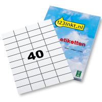 123inkt 123encre étiquettes universelles A4 52,5 x29,7 mm (1000 étiquettes) FSC® Mix Credit - blanc  060326
