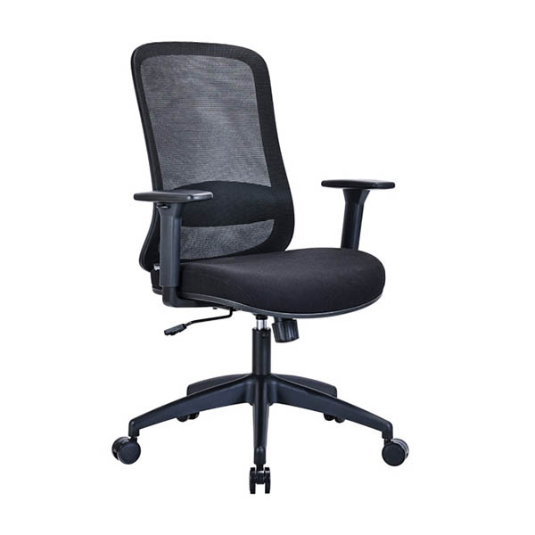 123encre Economic Ecoline chaise de bureau mesh -  noir 302668 - 1