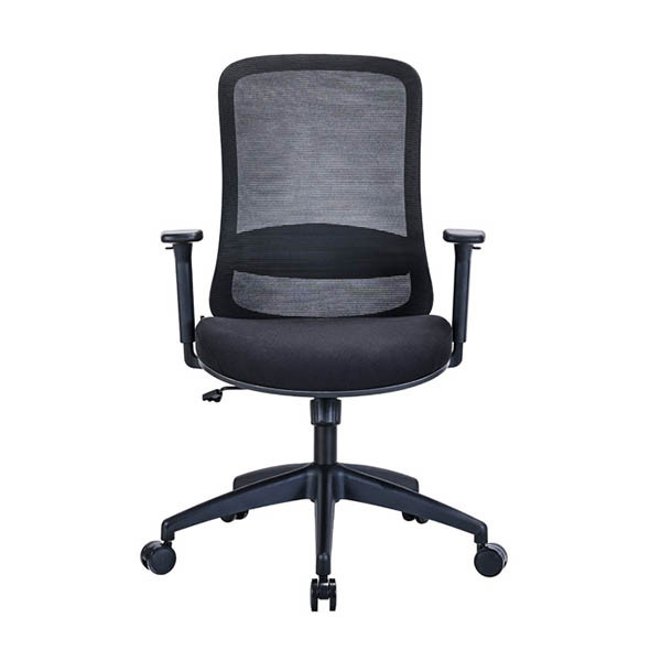 123encre Economic Ecoline chaise de bureau mesh -  noir 302668 - 2