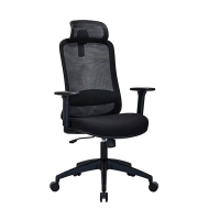 123encre Economic Ecoline chaise de bureau mesh (avec appui-tête) - noir