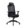 123encre Economic Ecoline chaise de bureau mesh (avec appui-tête) - noir 302695 - 1
