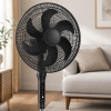 123encre F602 ventilateur sur pied avec télécommande - noir 303402 - 2