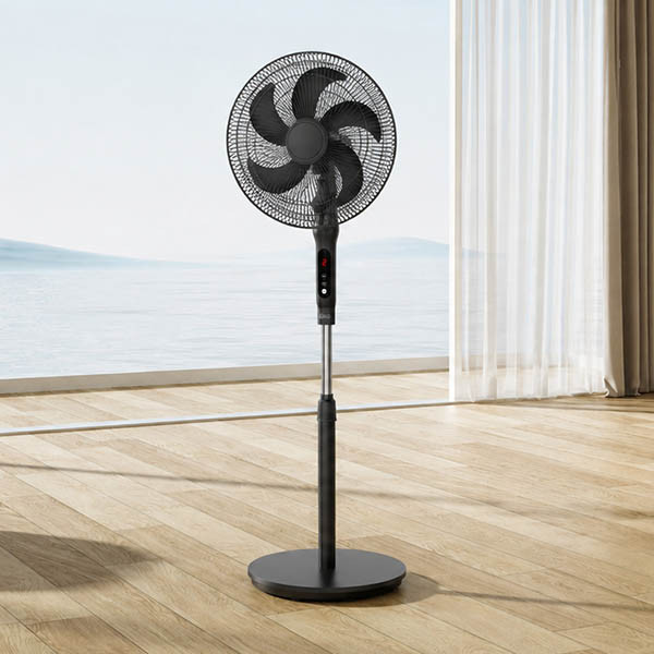 123encre F602 ventilateur sur pied avec télécommande - noir 303402 - 3