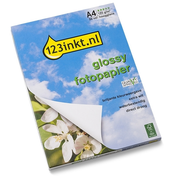 123inkt 123encre Glossy papier photo brillant 135 g/m² A4 (50 feuilles) FSC®  064040 - 1