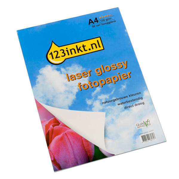 123inkt 123encre Glossy papier photo laser 130 g/m² A4 (50 feuilles) CG964AC 300791 - 1