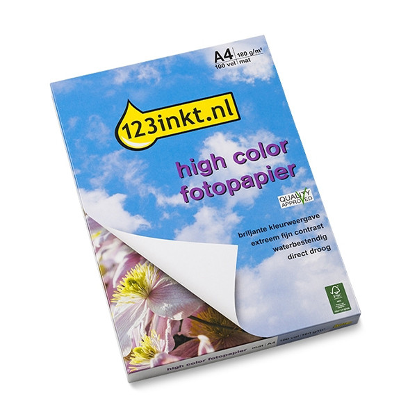 123inkt 123encre High Color papier photo mat 180 g/m² A4 (100 feuilles) FSC® C13S041256C Q6592AC 064020 - 1