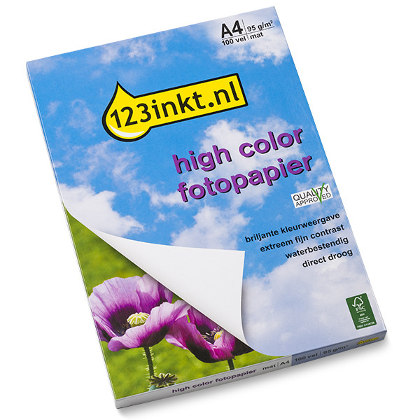 123inkt 123encre High Color papier photo mat 95 g/m² A4 (100 feuilles) FSC® C13S041061C 064000 - 1