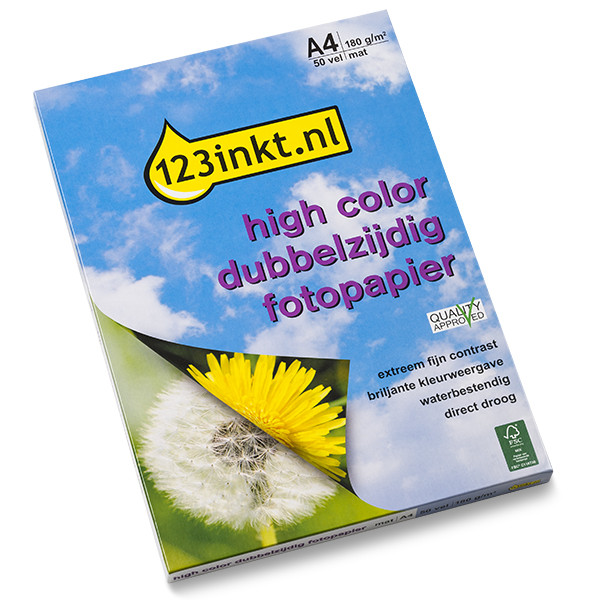 123inkt 123encre High Color papier photo mat double face 180 g/m² A4 (50 feuilles) FSC®  064025 - 1