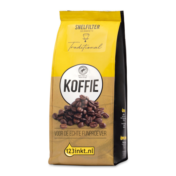 123encre Traditional café moulu pour filtre 500 g 300974 - 1