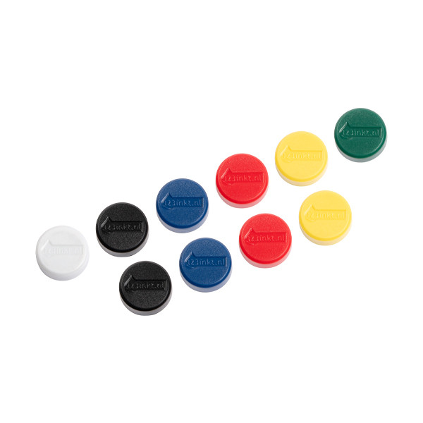 123inkt 123encre aimants 20 mm (10 pièces) - assorti 6162099C 301265 - 1