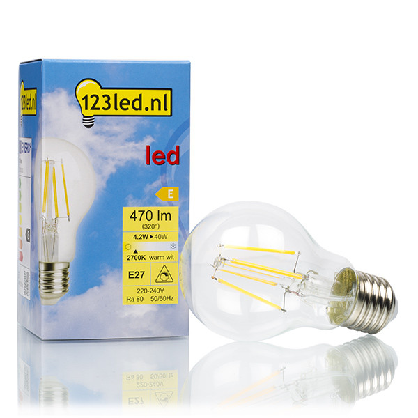 123inkt 123encre ampoule led à filament E27 poire dimmable 4.2W (40W)  LDR01600 - 1
