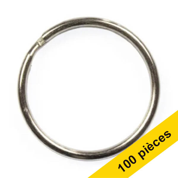 123encre anneaux porte-clés métalliques 30 mm (100 pièces) 303253 - 1
