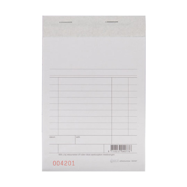 123encre bloc de caisse avec carbone (2 x 50 feuilles) - blanc 300097 - 1