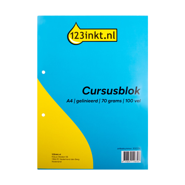 123inkt 123encre bloc de cours A4 ligné 70 g/m² (100 feuilles) 100058103C 302234 - 1