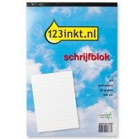 123inkt 123encre bloc de cours A4 ligné 70 g/m² 100 feuilles K-5504C 300287