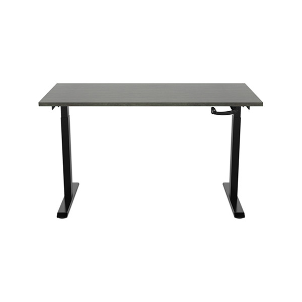 123inkt 123encre bureau assis-debout à manivelle piètement noir plateau Logan 140 x 80 cm  302596 - 1