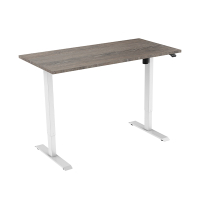 123inkt 123encre bureau assis-debout électrique piètement blanc plateau Logan 140 x 80 cm (1 moteur)  302650