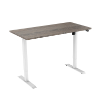 123inkt 123encre bureau assis-debout électrique piètement blanc plateau Logan 160 x 80 cm (1 moteur)  302658