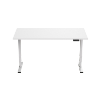 123inkt 123encre bureau assis-debout électrique piètement blanc plateau blanc 140 x 80 cm (2 moteurs)  302614