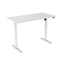 123inkt 123encre bureau assis-debout électrique piètement blanc plateau blanc 160 x 80 cm (1 moteur)  302656