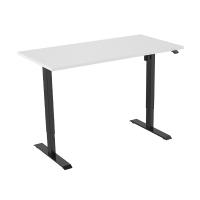 123inkt 123encre bureau assis-debout électrique piètement noir plateau blanc 140 x 80 cm (1 moteur)  302644