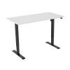 123inkt 123encre bureau assis-debout électrique piètement noir plateau blanc 140 x 80 cm (1 moteur)  302644 - 1