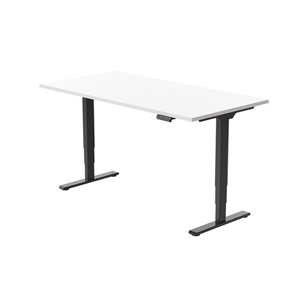 123inkt 123encre bureau assis-debout électrique piètement noir plateau blanc 140 x 80 cm (2 moteurs)  302610 - 3