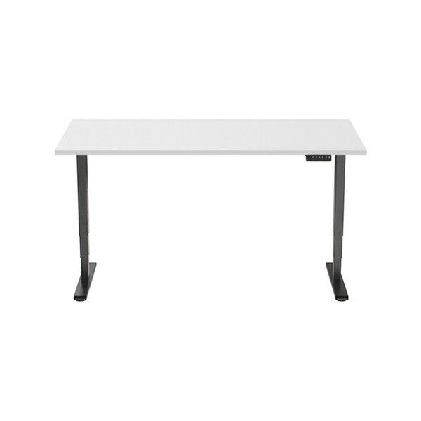 123inkt 123encre bureau assis-debout électrique piètement noir plateau blanc 160 x 80 cm (2 moteurs)  302618 - 1