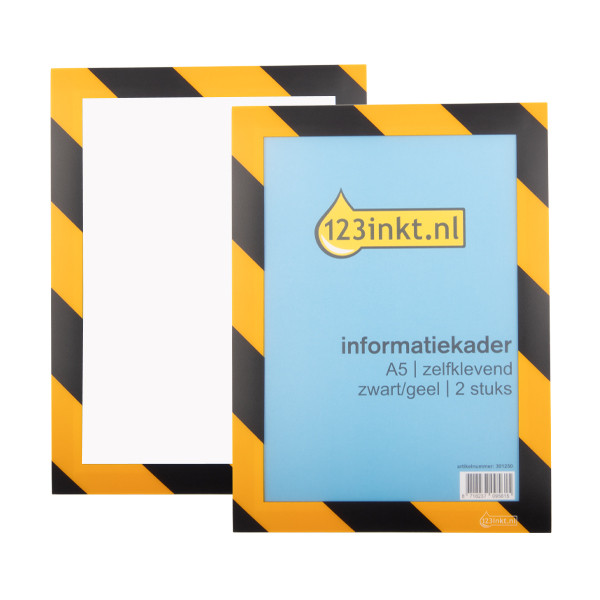 123inkt 123encre cadre d'affichage A5 auto-adhésif (2 pièces) - noir/jaune  301250 - 1
