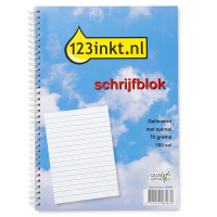 123inkt 123encre cahier à spirale A4 ligné 70 g/m² 100 feuilles K-5504-SPC 300289