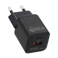 123encre chargeur USB-C + USB-A rapide (30 W) - noir 303611