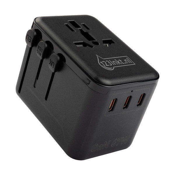 123inkt 123encre chargeur/adapteur de voyage 67 W avec 1 port USB-A + 3 ports USB-C  390045 - 1