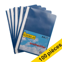 123encre chemise à lamelle A4 (100 pièces) - bleu